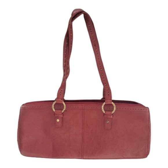 Kenneth Cole New York Red Stud-Detail Leather Shoulder Bag - Picture 2 of 10